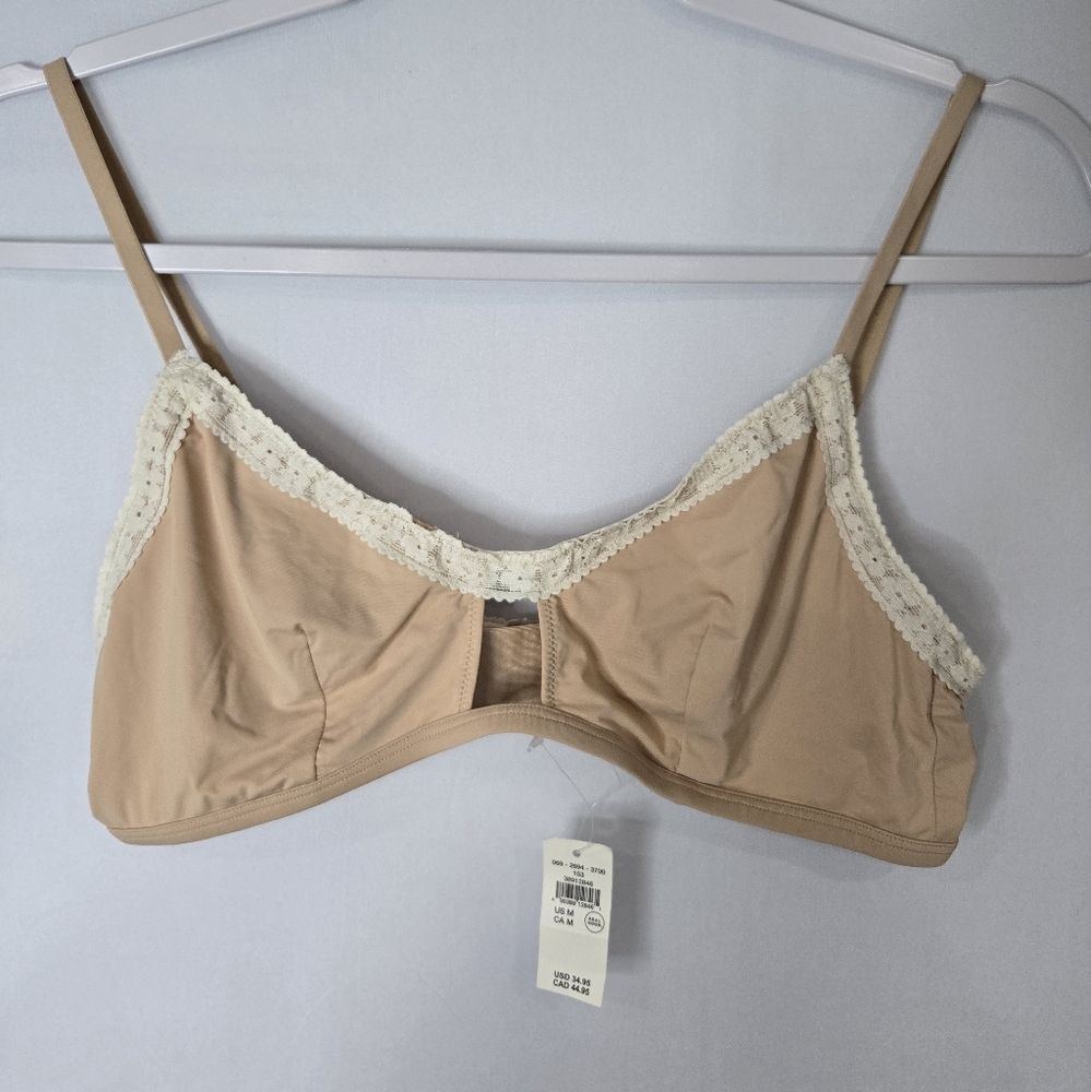 NWT Aerie Tan Lace Trim Bra Size Medium - Picture 2 of 7